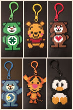 Load image into Gallery viewer, Tigger, Pooh, Tenderheart Bear, Bedtime Bear, Good Luck Bear, and Penguin Mini Perler Clips - Perfect for Backpacks, Purses &amp; Back to School
