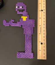 Load image into Gallery viewer, Purple Guy/ William Afton, Spring Bonnie, FNAF Inspired Beaded Sprites- Perler Wall Art, Game Room Art, Video Game, Pixel Horror
