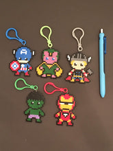 Load image into Gallery viewer, Avengers Inspired Mini Perler/Artkal Clips/ Magnet/ Keychain and More
