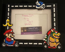 Load image into Gallery viewer, Mario Kart Perler Glass Picture Frame - Fits 4x6 or 5x7 Photos- Choose Horizontal or Vertical, Inspired, Geeky, Video Game Art
