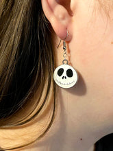 Load image into Gallery viewer, Halloween Jack Skeleton Enamel Charm Dangle Earrings
