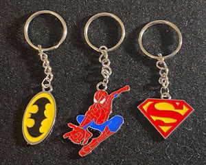 Superhero Enamel Charm Keychains