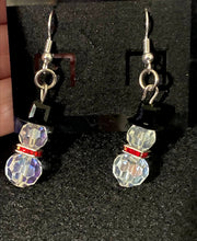 Load image into Gallery viewer, Charm Winter Snowman Dangle Earrings
