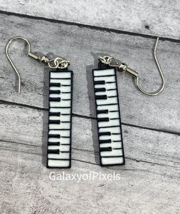Keyboard Piano Charm Dangle Earrings