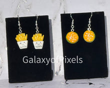 Load image into Gallery viewer, Food Hamburger &amp; Fries Dangle Earrings
