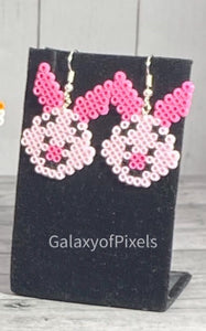 Piglet, Pooh, & Tigger Inspired Dangle MIni Perler/ Artkal Bead Earrings