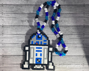 R2 Kandi Perler Necklace, Perler Jewelry, Artkal, Star Wars, Inspired, Disney Kandi