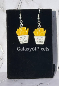 Food Hamburger & Fries Dangle Earrings