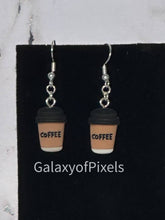 Load image into Gallery viewer, Coffee Resin Charm Dangle Earrings
