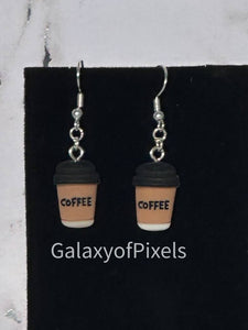 Coffee Resin Charm Dangle Earrings