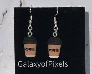 Coffee Resin Charm Dangle Earrings