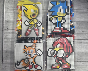 DIY Perler Bead Christmas Ornament Craft Kits, Kids Craft,  Inspired by Sonic and the gang