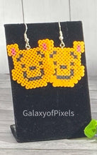 Load image into Gallery viewer, Piglet, Pooh, &amp; Tigger Inspired Dangle MIni Perler/ Artkal Bead Earrings
