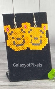 Piglet, Pooh, & Tigger Inspired Dangle MIni Perler/ Artkal Bead Earrings