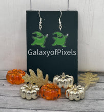 Load image into Gallery viewer, Oogie Boogie Halloween Enamel Dangle Earrings
