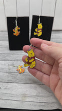 Load and play video in Gallery viewer, Famous Duo Enamel Charm Dangle Earrings
