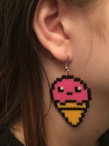 Ice Cream Mini Perler Earrings