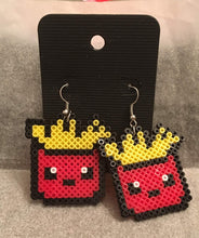 Load image into Gallery viewer, French Fry Earrings - Mini Perler Beads
