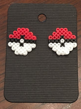 Load image into Gallery viewer, Pokemon Ball Mini Perler Stud Earrings
