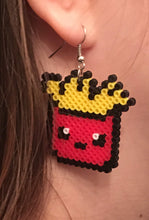 Load image into Gallery viewer, French Fry Earrings - Mini Perler Beads
