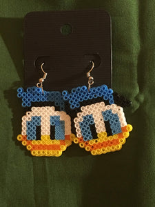 Donald & Daisy Duck Disney Inspired Dangle MIni Bead Earrings/ Jewelry - Gift for Her