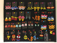 Load image into Gallery viewer, 115+ Geeky Fun Movie/Game Inspired Earrings, Keychains &amp; Clips- Mini Perler/ Artkal beads

