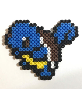Squirtle - Pokemon Inspired Mini Perler Beads (Choose your finish)- Magnet, Computer, Keychain, Necklace, Clip, Sprite, art, collectible