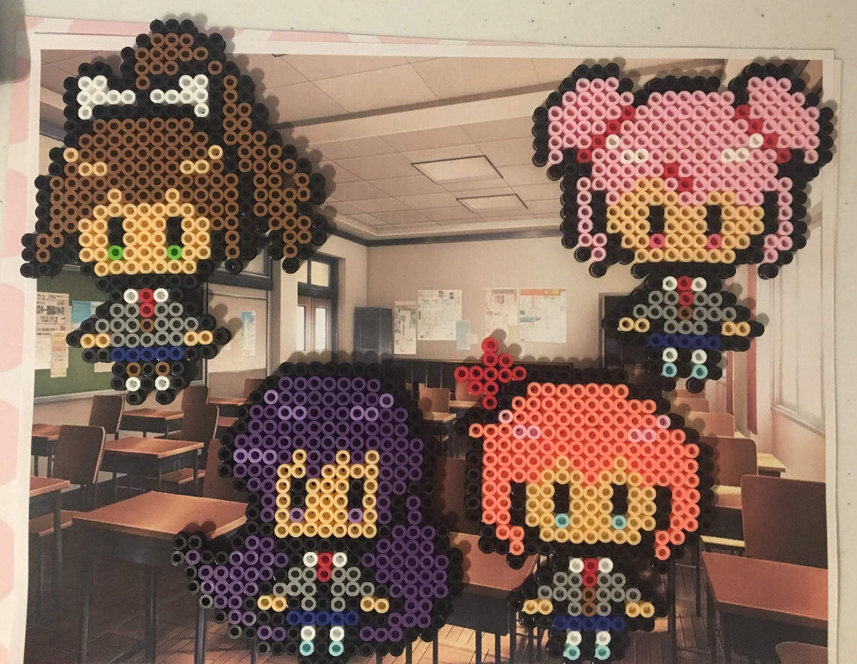 Doki Doki Literature Club! Beaded Sprites- Monika, Natsuki, Sayori, Yu ...