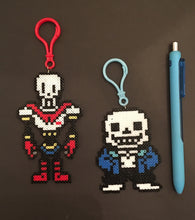 Load image into Gallery viewer, Undertale Inspired Keychains, Clips, Magnets, &amp; Sprites- Mini Perler Flowey, Frisk, Sans, Papyrus
