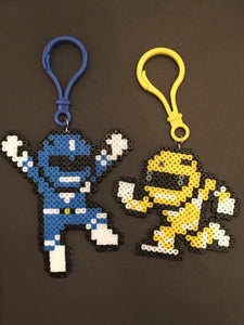 Power Ranger Clips or Magnets- Mini Beads - Perfect for Backpacks, Lockers, Party Favors, Purses, Bags and More
