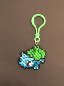 Squirtle, Bulbasaur and Charmander Clip or Magnet Pokemon Inspired Mini Perler/ Artkal Beads - Perfect for backpacks, bags, lockers and more