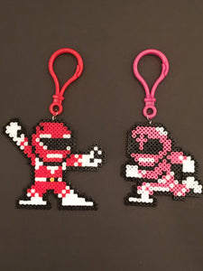 Power Ranger Clips or Magnets- Mini Beads - Perfect for Backpacks, Lockers, Party Favors, Purses, Bags and More