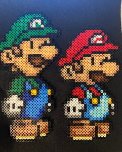 Paper Mario & Luigi Inspired Beaded Sprites- Wall Hangings, Kids Bedroom, Game Bedroom and More