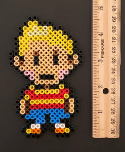 Lucas Earthbound Mother 3 Inspired Beaded Sprites- Wall Hangings, Kids Bedroom, Game Bedroom and More