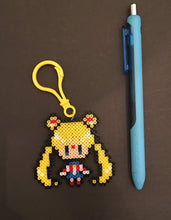 Load image into Gallery viewer, Sailor Moon Inspired Clip/Magnet- Mini Beads - Perfect for Backpacks, Lockers, Party Favors, Purses, Bags and More
