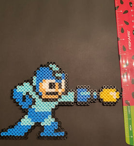 Mega Man & Rush Inspired Pixel Art- Wall Hangings, Kids Bedroom, Game Bedroom and More