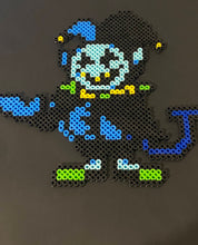 Load image into Gallery viewer, Jevil Deltarune Inspired Beaded Sprite- Wall Hangings, Kids Bedroom, Game Bedroom and More
