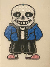 Load image into Gallery viewer, Large Sans Undertale Inspired Beaded Sprite- Wall Hangings
