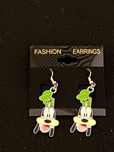 Load image into Gallery viewer, Stitch alien  or Goofy Enamel Charm Dangle Earrings
