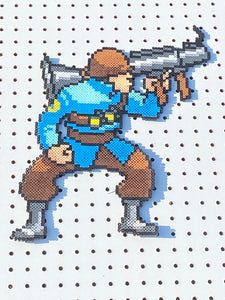 Scout and Soldier Inspired TF2 Perler Bead Sprites, - Wall Hangings, Magnets, Game Room, Perler Bead Art, PC Gaming, Video Games, Gamer Gift
