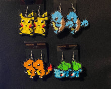 Load image into Gallery viewer, Pokemon Inspired Earrings Mini Perler Earrings, Artkal, geeky, Pokemon Go
