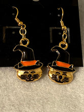 Load image into Gallery viewer, Spooky Fun Halloween Charm Earrings- Pumpkins, Ghosts, Cats &amp; More
