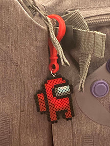 Gaming Backpack Clips, Bag Clips, Lobster Clasp, Perler Mini Bead, Magnet, Video Game Art