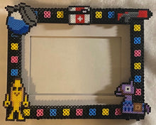 Load image into Gallery viewer, Gaming Perler Glass Picture Frame - Fits 4x6 or 5x7 Photos- Choose Horizontal or Vertical, Inspired, Geeky, Video Game Art
