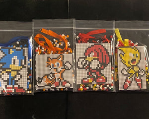 DIY Perler Bead Christmas Ornament Craft Kits, Kids Craft,  Inspired by Sonic and the gang