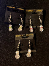 Load image into Gallery viewer, Charm Winter Snowman Dangle Earrings
