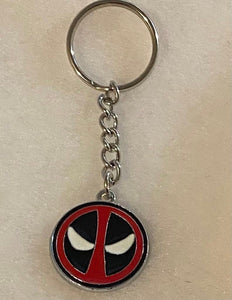 Deadpool inspired Enamel Charm Keychains, gift for him, superhero