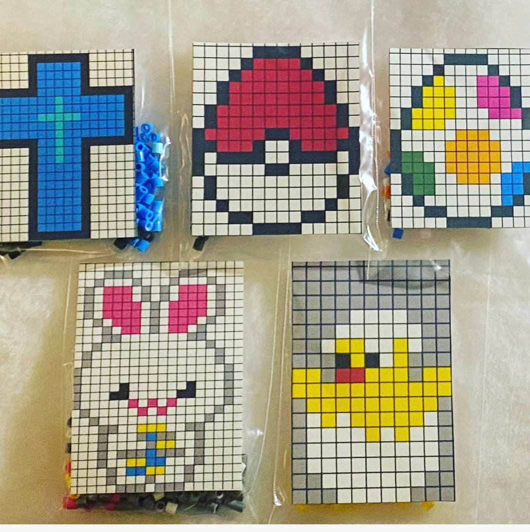 DIY Perler Bead Easter Craft Kits, Kids Craft, Cross, Bunny, Chicks