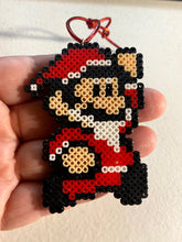 Load image into Gallery viewer, Mario Inspired Christmas Ornaments- Perler, Artkal Mini Beads- Video Game Tree

