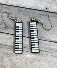 Load image into Gallery viewer, Keyboard Piano Charm Dangle Earrings
